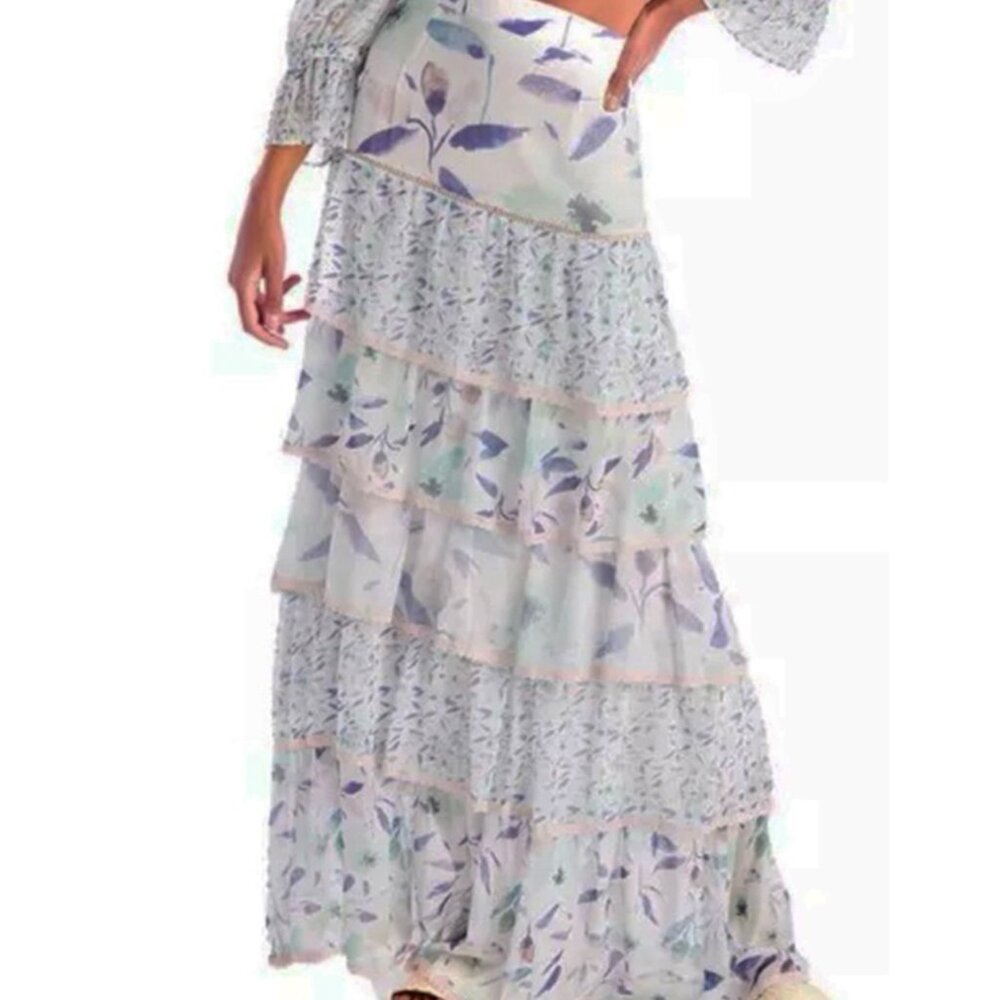ALLISON NEW YORK Maxi Tiered Skirt Small